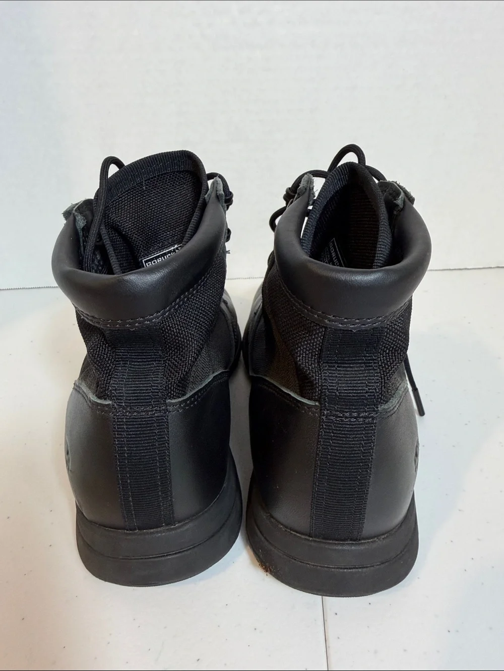 Unisex GORUCK MACV-1 mid top black leather boots